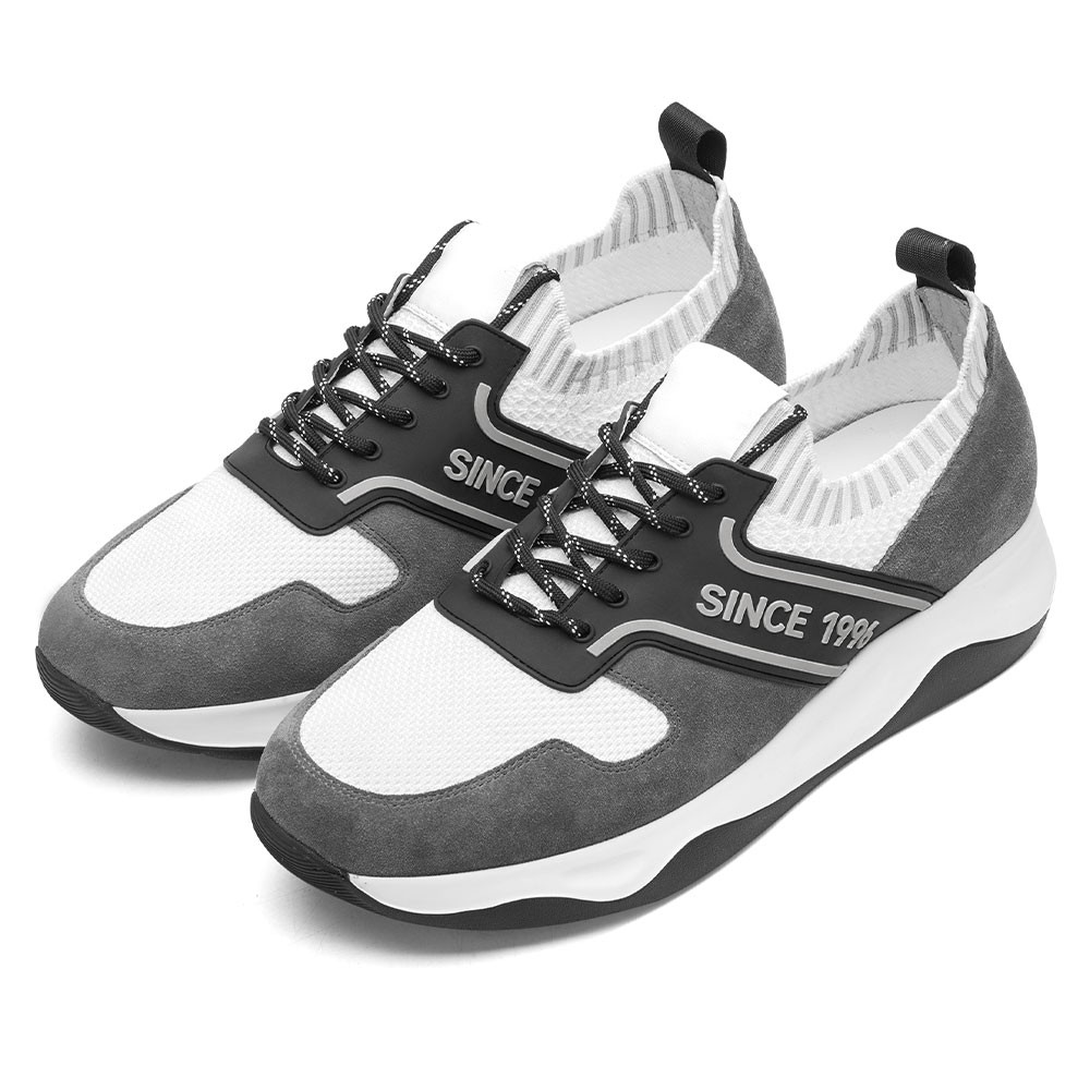 STRIDE Men Elevator Sneakers - Raised Shoes For Men - Knitted Sneakers That Make You Taller 8 CM / 3.15 Inches
