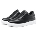 STRIDE Height Elevator Shoes - Height Increasing Shoes For Men - Black Casual Sneakers 6 CM / 2.36 Inches