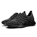 STRIDE Height Increasing Trainers Knit Elevator Sports Shoes Lightweight Men Taller Shoes Gray / Knit 6CM / 2.36 Inches