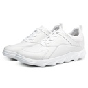 STRIDE Elevator Shoes For Men - Mens Sneakers That Make You Taller - White Leather Sneakers 6 CM / 2.36 Inches