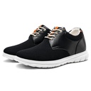 STRIDE Men Elevator Shoes Black Mesh Casual Shoes For Short Men That Make You 7CM / 2.76 Inches Taller