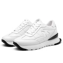 STRIDE Elevator Sneakers For Women - Height Increasing Shoes For Ladies - White Leather Sneakers 8CM / 3.15 Inches