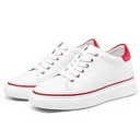 STRIDE Height Increasing Sports Shoes - Elevator Shoes Sneakers Women - White Leather Sneakers 7 CM / 2.76 Inches