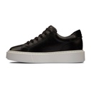 STRIDE Elevator Sneakers -Women Wedge Sneakers - Black Leather Sneakers That Add Height 7 CM / 2.76 Inches