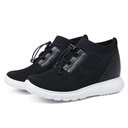 STRIDE Elevator Sneakers For Women - Sneakers To Look Taller - Black Knit Sneakers 8cm / 3.15 Inches