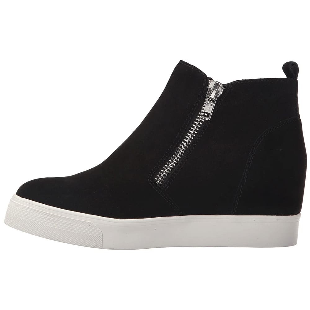 STRIDE Women High Top Hidden Custom Wedge Sneakers 7 CM / 2.76 Inches-Black (34)
