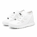 STRIDE Elevator Sneakers For Women - Sneakers To Look Taller - White Knit Sneakers 8cm / 3.15 Inches